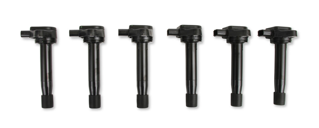 Ignition Coil - Honda and Acura 3.0, 3.2, 3.5L, 6-cylinder, Black, 6-Pack - Fits 1999 - 2010 Honda Accord, Odyssey 3.0, 3.5L and Acura CL, TL, RL with 3.2, 3.5L, 6-cylinder engines.
