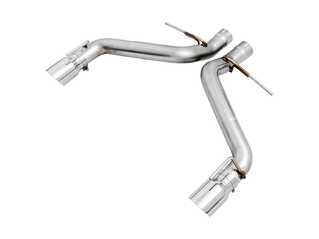 AWE Track Edition Axleback Exhaust for Gen6 Camaro SS/LT1, Dual Outlet - 4.5" Chrome Silver Tips