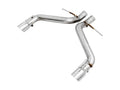 AWE Track Edition Axleback Exhaust for Gen6 Camaro SS/LT1, Dual Outlet - 4.5" Chrome Silver Tips