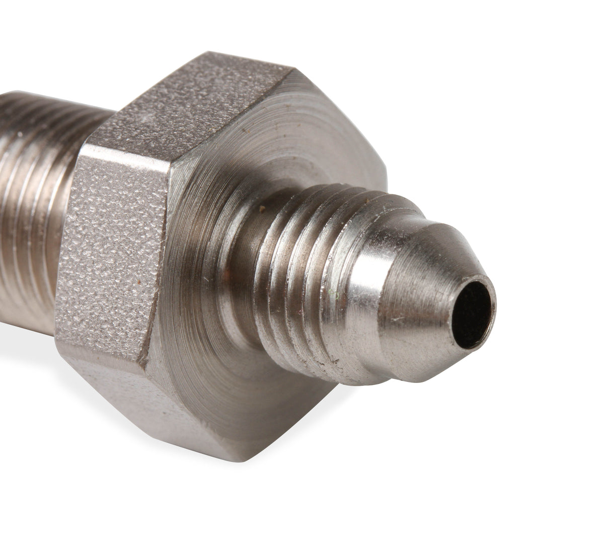 Brake Adapter Thread Size -3AN To M12x1.00mm Uniflare 2 Per Package Electroless Nickel Plated Steel. Package of 2 pieces.  Uniflare Fittings Fit Both Bubble & Inverted Flare.