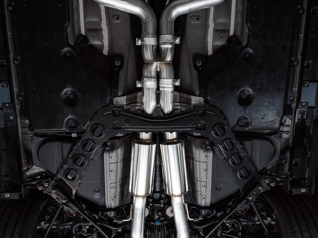 AWE Track Edition Exhaust for Nissan Z - 5” Diamond Black Tips