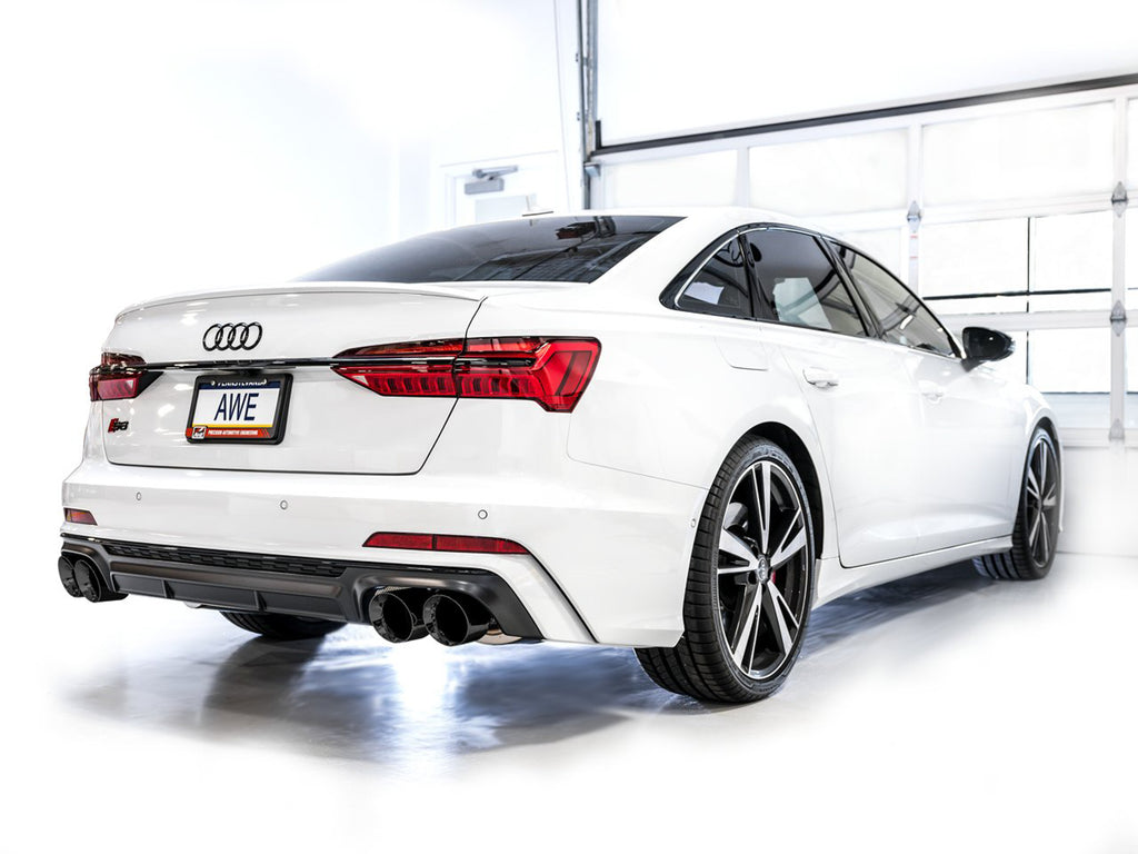 AWE Touring Edition Exhaust for Audi C8 S6/S7 - 4.5" Diamond Black Tips