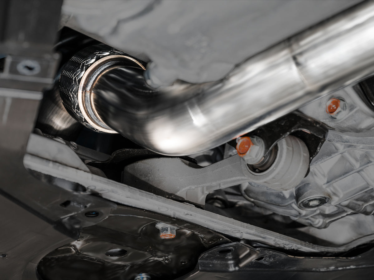 AWE Track Edition Exhaust for FL5 Civic Type R - Triple Chrome Silver Tips