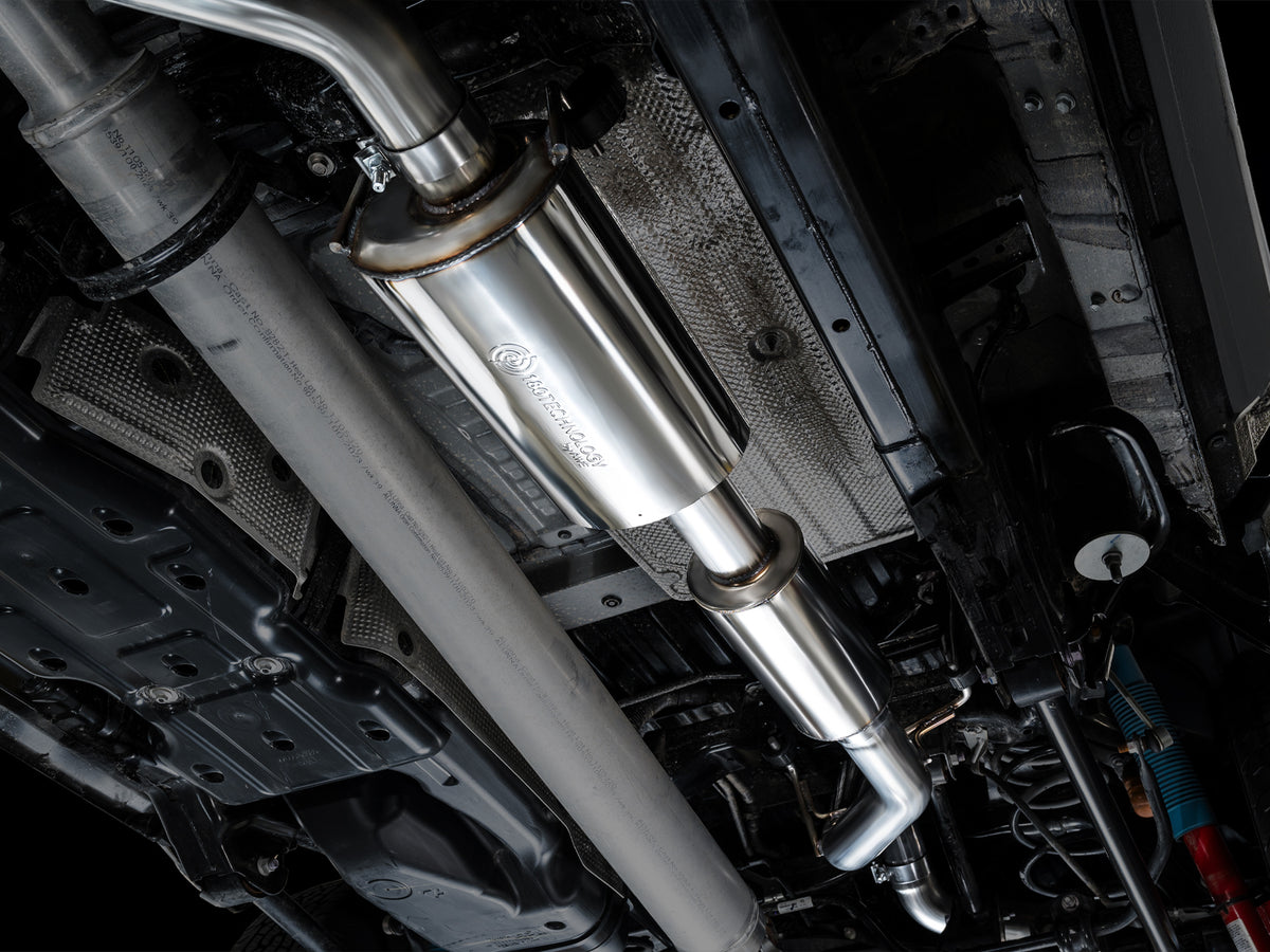 AWE 0FG Exhaust for 4th Gen Toyota Tacoma - Dual Chrome Silver Tips