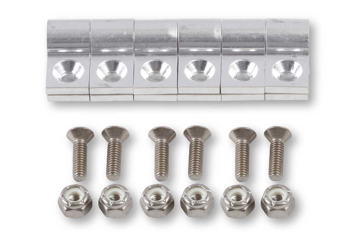 Line Clamp, 3/16", Package Of 6, Polished