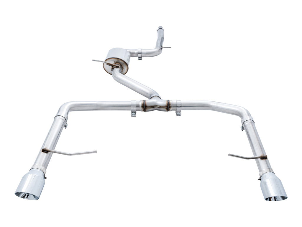 AWE Track Edition Exhaust - Resonated - for MK7 Jetta GLI w/ High Flow Downpipe (not included) - Chrome Silver Tips