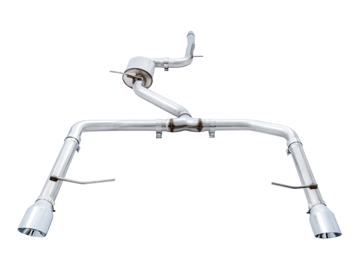 AWE Track Edition Exhaust - Resonated - for MK7 Jetta GLI w/ High Flow Downpipe (not included) - Chrome Silver Tips