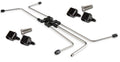 LS Steam Tube Kit w/ Stainless Steel Hard Line Tubing and Black Anodized Fittings & Distribution Block.  Four-Corner Style Allows Coolant Flow From the Front & Back of the Cylinder Heads.  Includes 2 Set of Pivoting Steam Vent Adapters