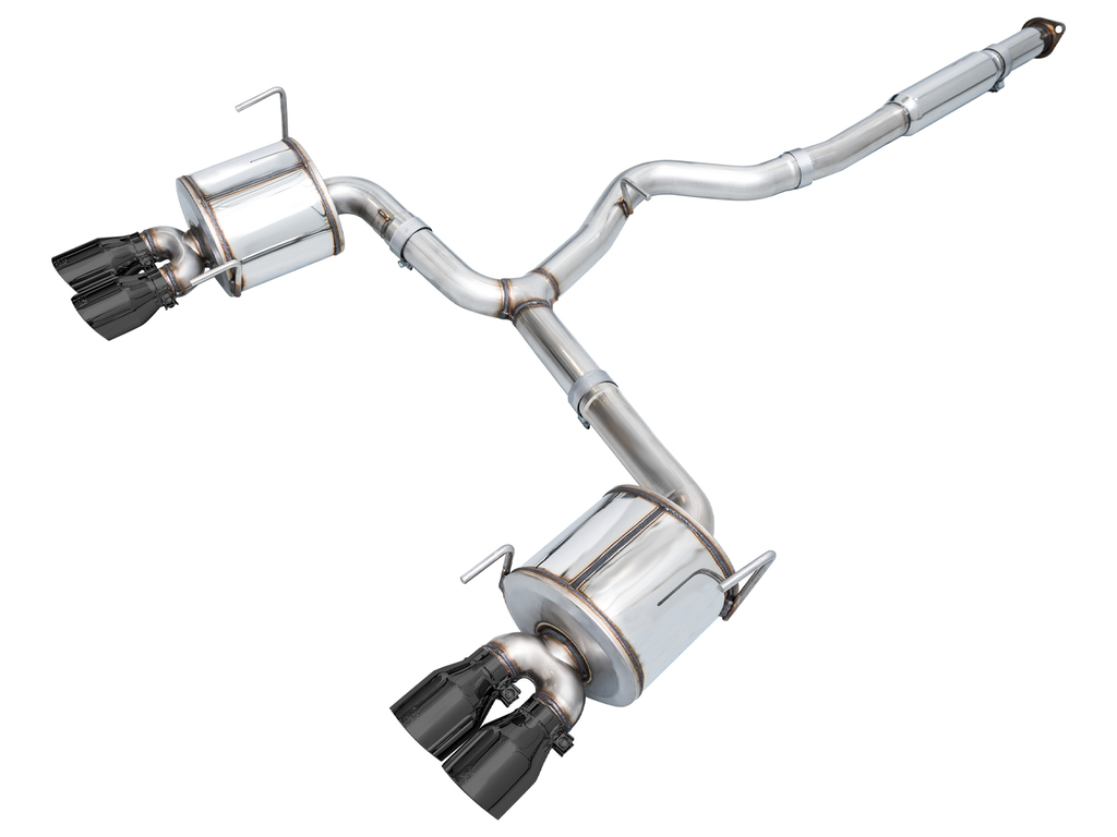 AWE Touring Edition Catback Exhaust for VB Subaru WRX - 4" Diamond Black Tips
