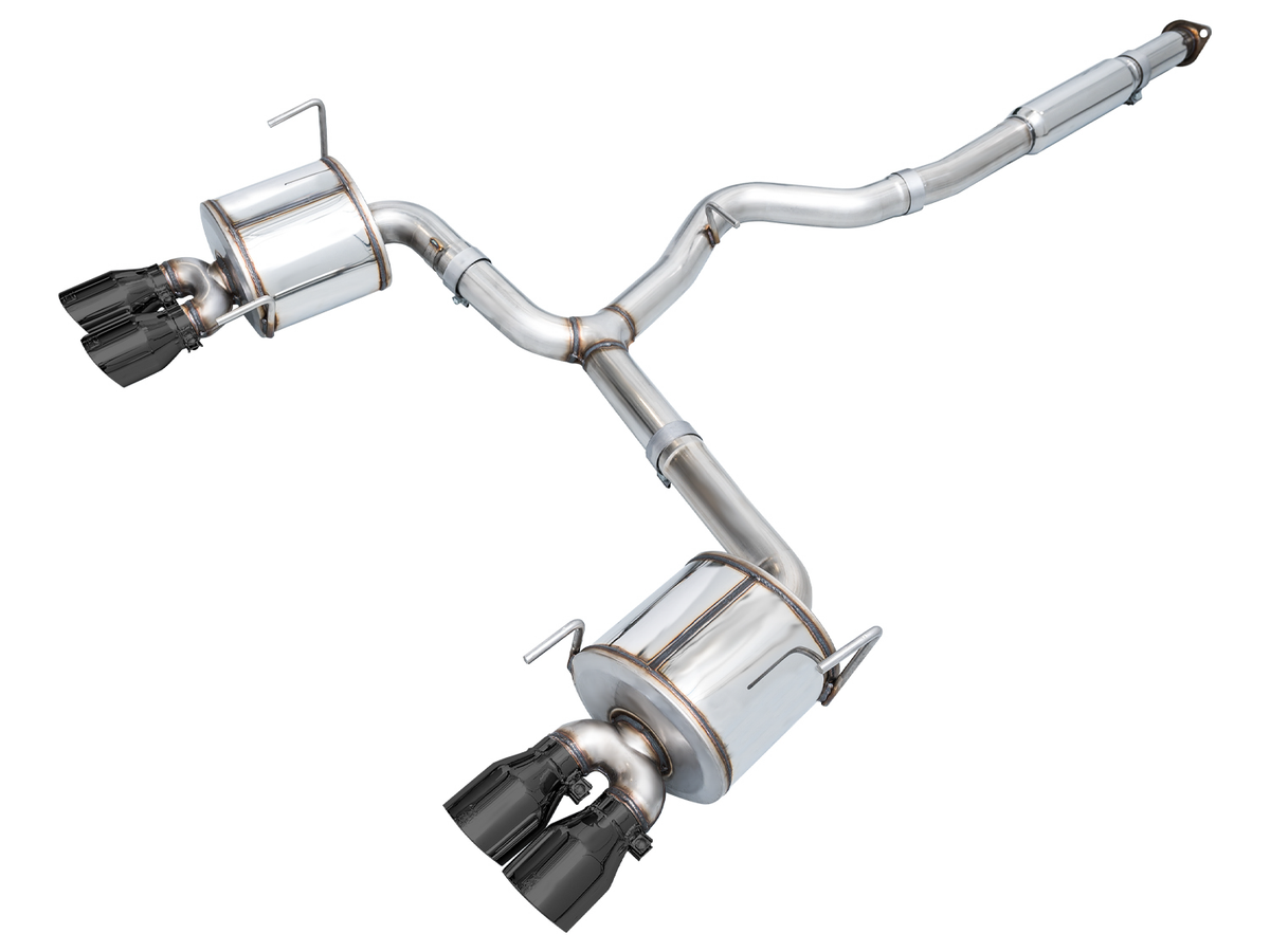 AWE Touring Edition Catback Exhaust for VB Subaru WRX - 4" Diamond Black Tips