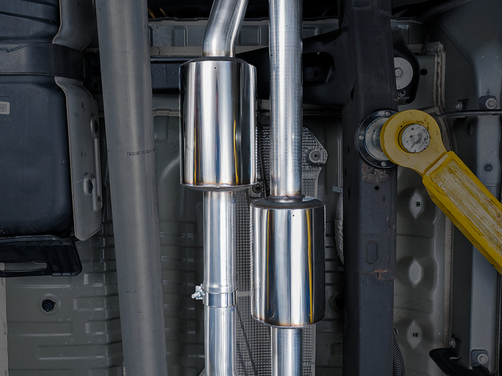 AWE 0FG Catback Exhaust for 4th Gen Silverado/Sierra 1500 6.2L (with bumper cutouts) - 4" Chrome Silver Tips