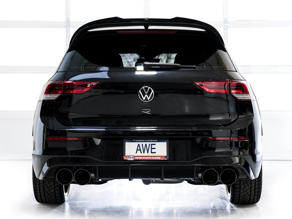 AWE Track Edition Exhaust for Volkswagen MK8 Golf R - Diamond Black Tips