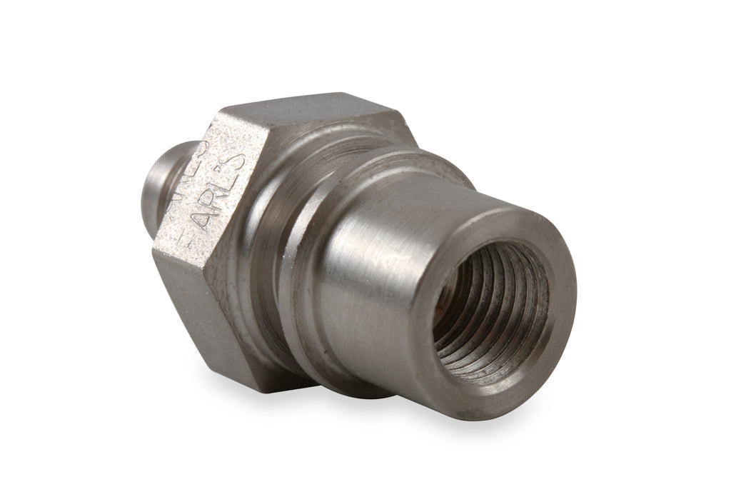 Tubing Adapter Thread Size -3AN To 3/8"-24 Female Inverted Flare 1 Per Package Electroless Nickel Plated Steel