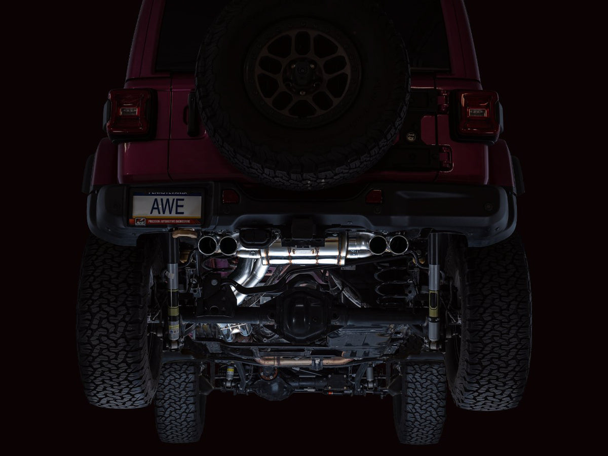 AWE SwitchPath Exhaust for Wrangler 392 - Quad BashGuards