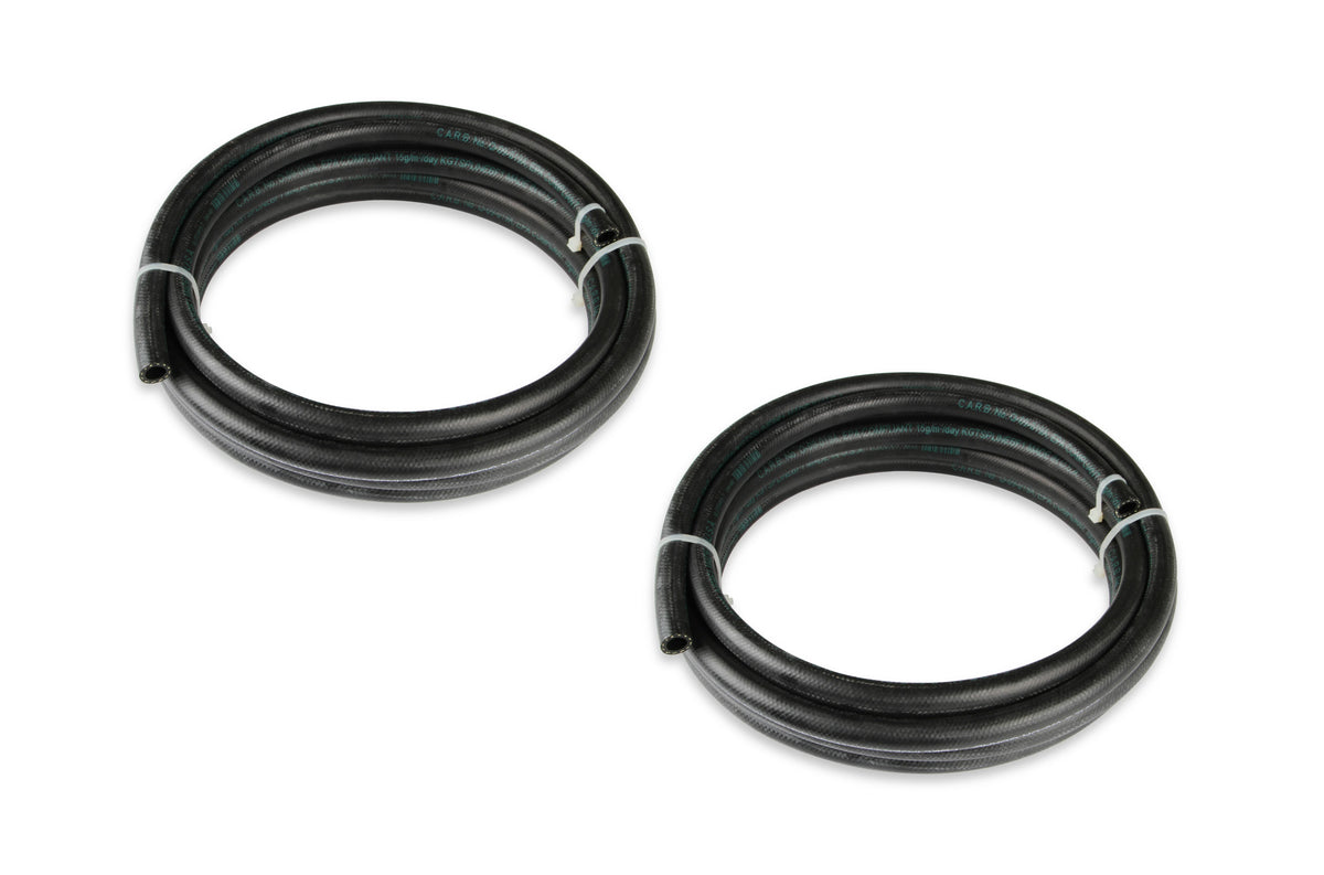 Fuel System Plumbing Kit w/ 40' of 3/8" Vapor Guard™ Fuel Hose, Electric Fuel Pump, Billet Fuel Filters, Bulkhead Fuel Fitting for Return Line to Tank, and Hardware.