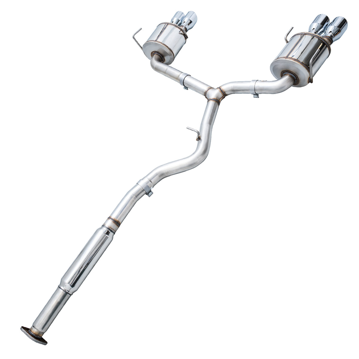 AWE Touring Edition Exhaust for VA STI / GV WRX / GV STI Sedan - 4" Chrome Silver Quad Tips