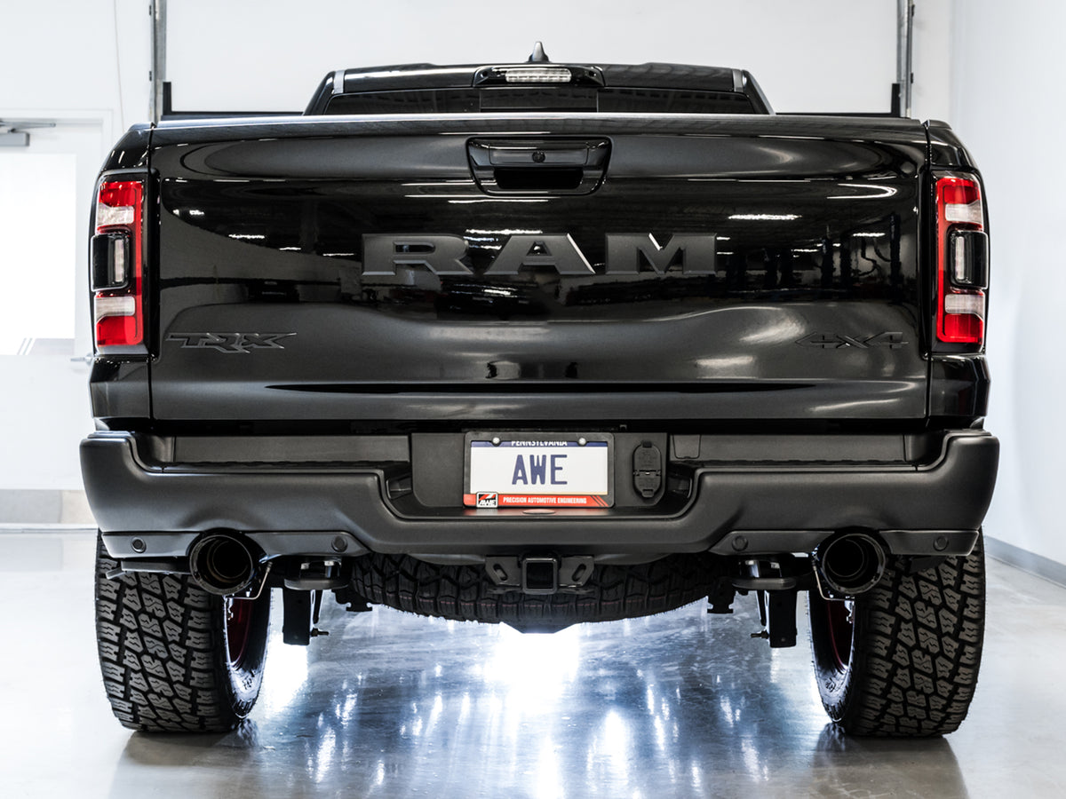 AWE 0FG Catback Exhaust for RAM TRX - 5" Diamond Black Tips