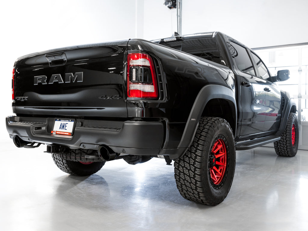 AWE 0FG Catback Exhaust for RAM TRX - 5" Diamond Black Tips