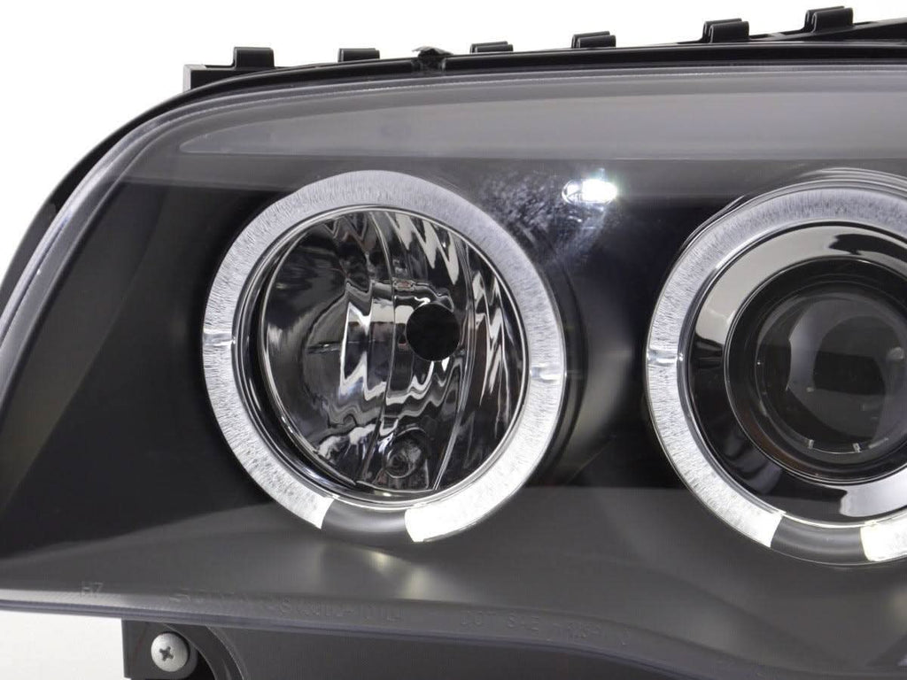 BMW 1-series E81 E82 E87 E88 Black Angel Eyes Headlight Set (2004-2011)