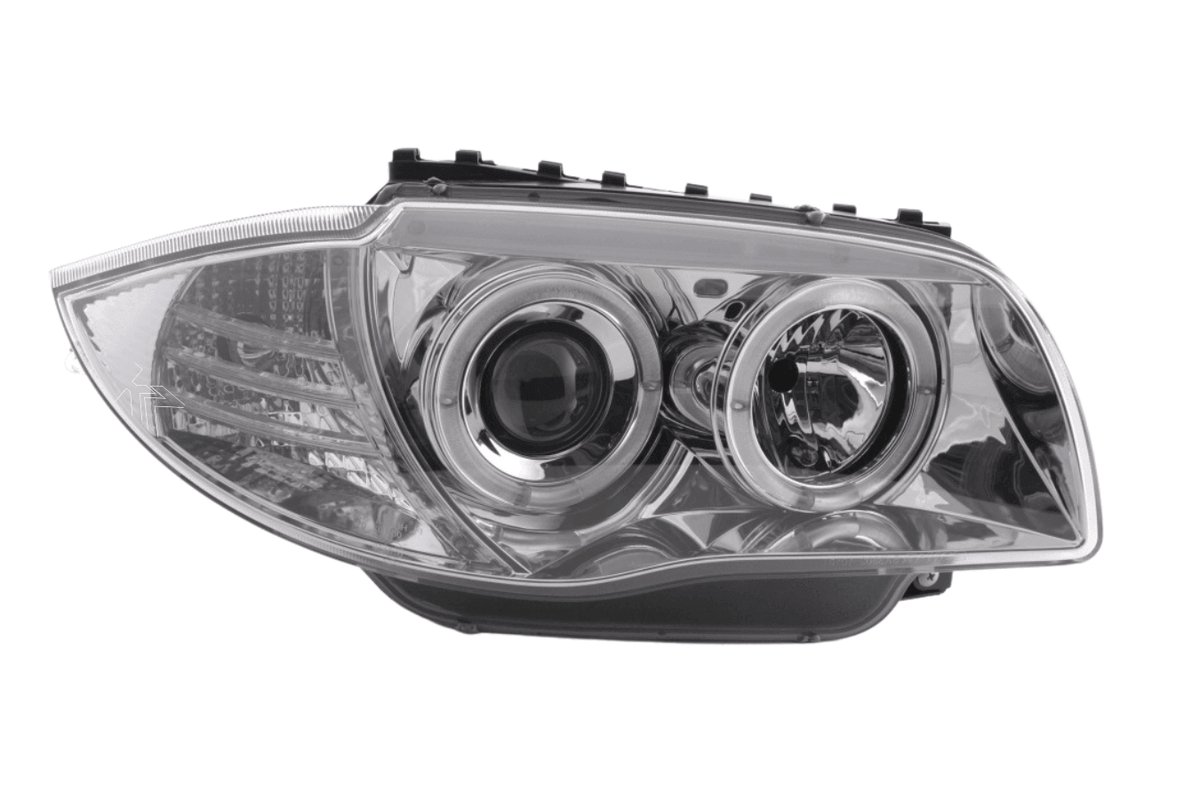 BMW 1-series E81 E82 E87 E88 Chrome Angel Eyes Headlight Set (2004 to 2011)