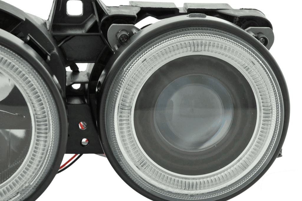 BMW 3-series E30 2/4 door. Black Angel Eyes Headlight Set (1987-1991)