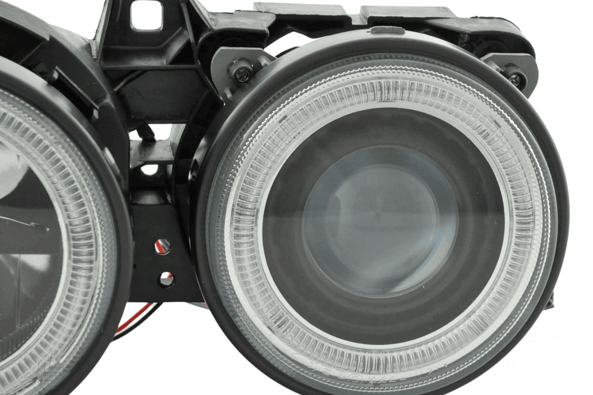 BMW 3-series E30 2/4 door. Black Angel Eyes Headlight Set (1987-1991)