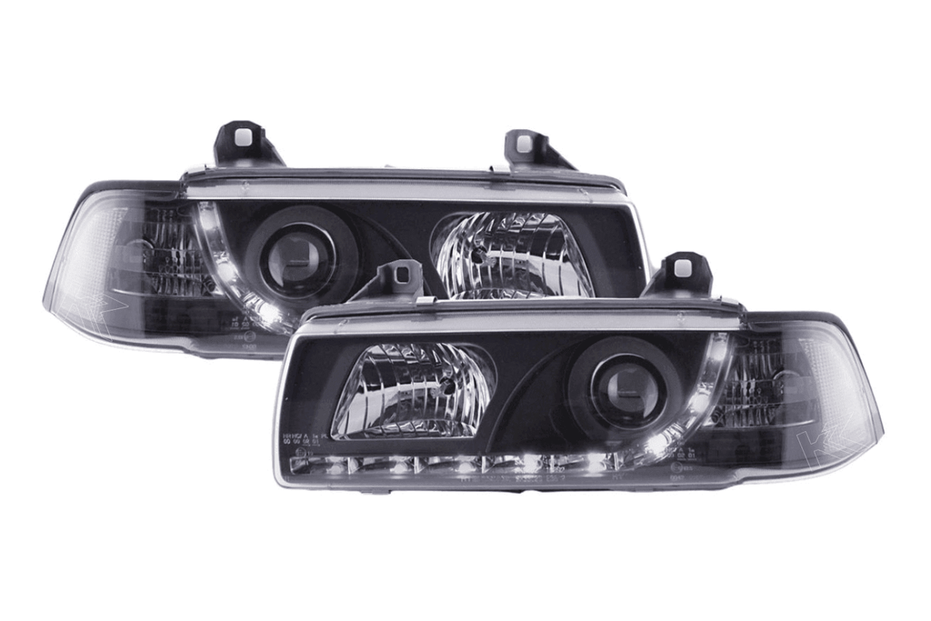 BMW 3-series E36 Coupe Black LED Headlights with Daytime Running Lights (1992-1999)