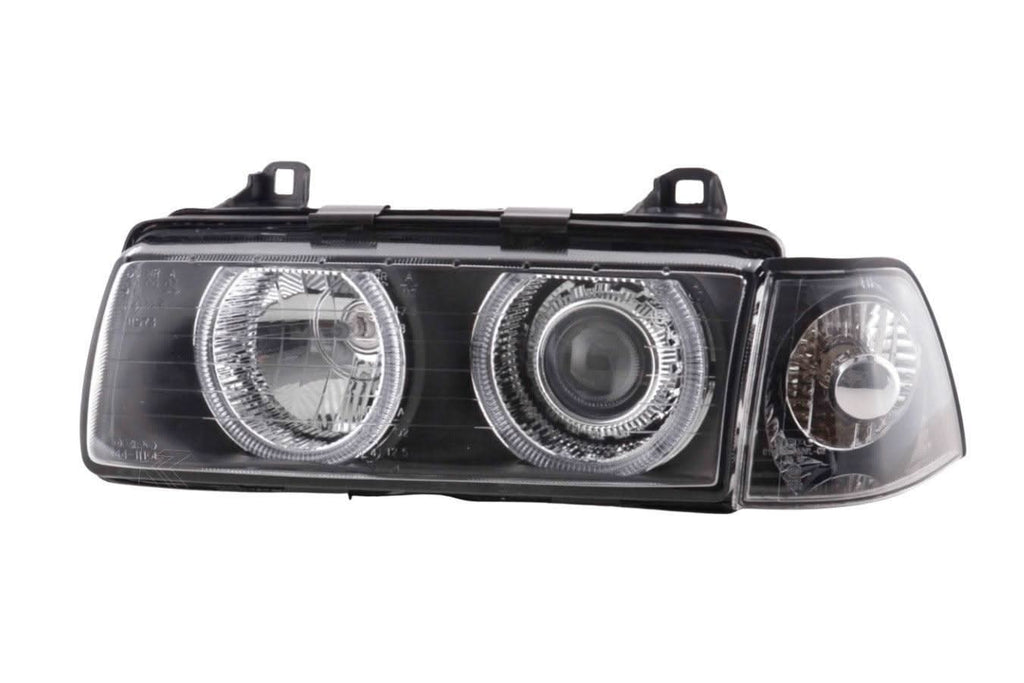BMW 3-series E36 Coupe/Convertible Black Angel Eye Headlights (1992-1998)