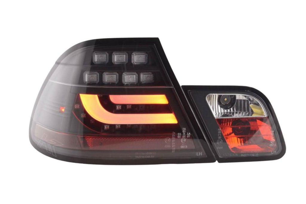 BMW 3-series E46 Coupe Black LED LightBar Taillights Set (2003-2007)