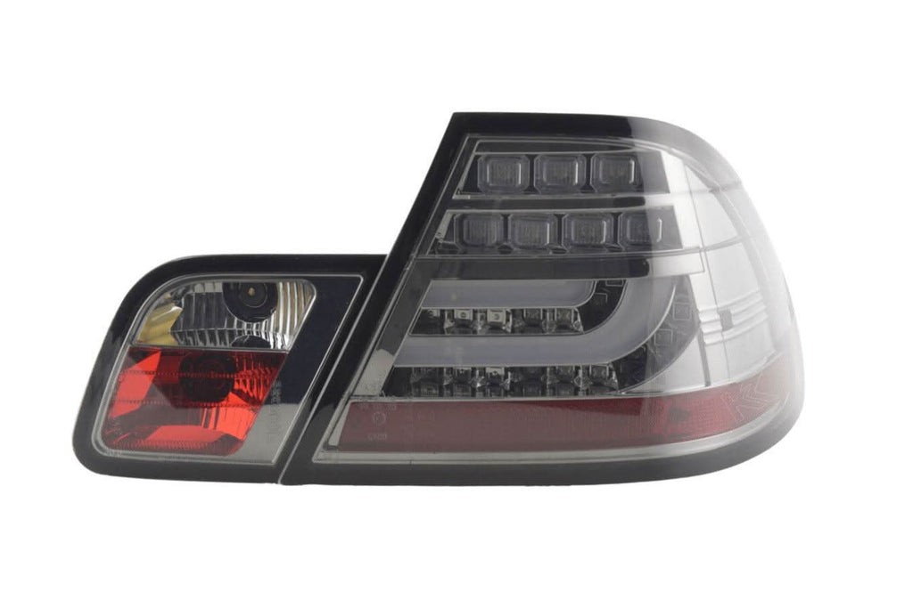 BMW 3-series E46 Coupe Chrome Smoked LED LightBar Taillights Set (1999-2002)