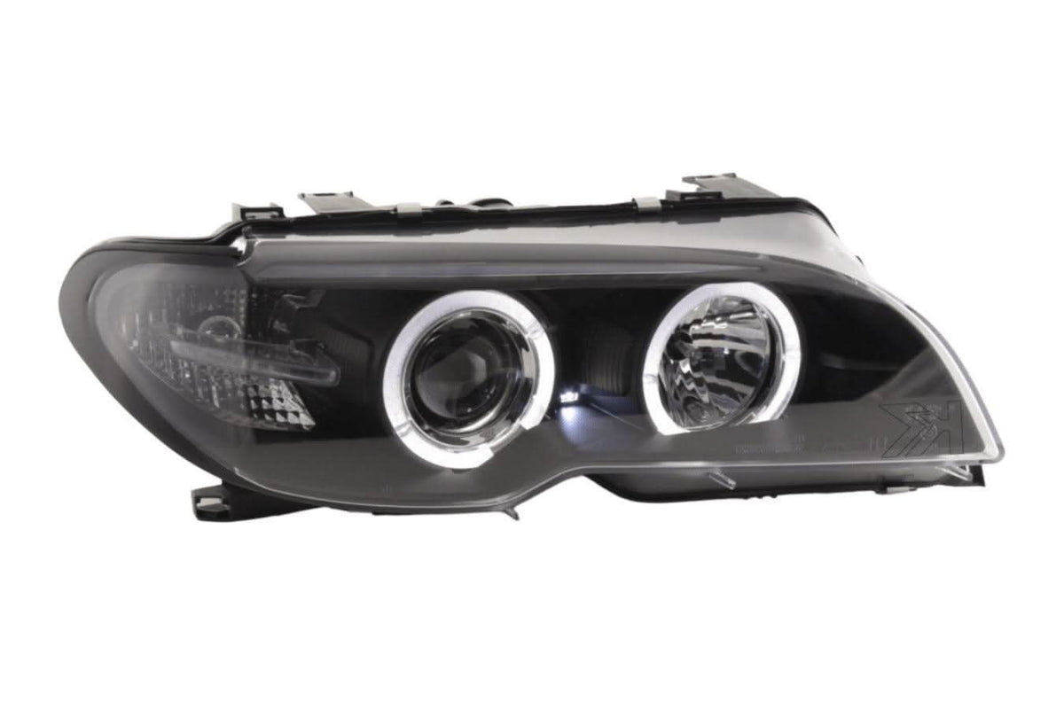 BMW 3-series E46 Coupe/Convertible Black Xenon Angel Eyes Headlights (2003-2005)