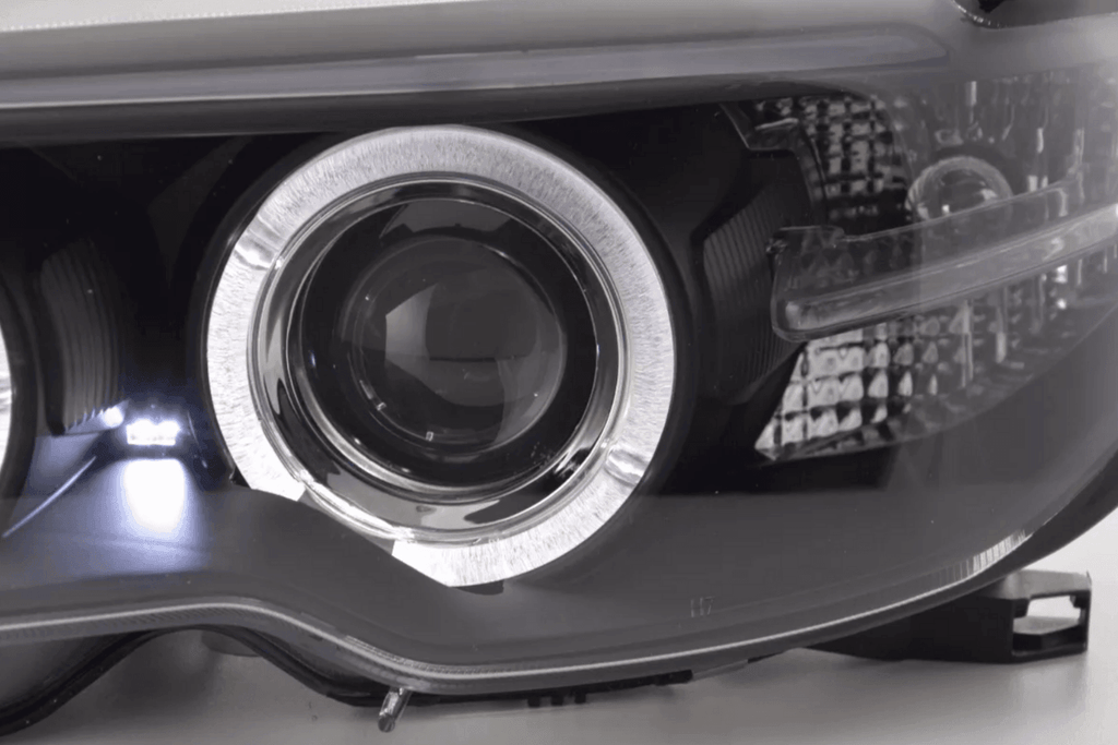 BMW 3-series E46 Coupe/Convertible Black Xenon Angel Eyes Headlights (2003-2005)