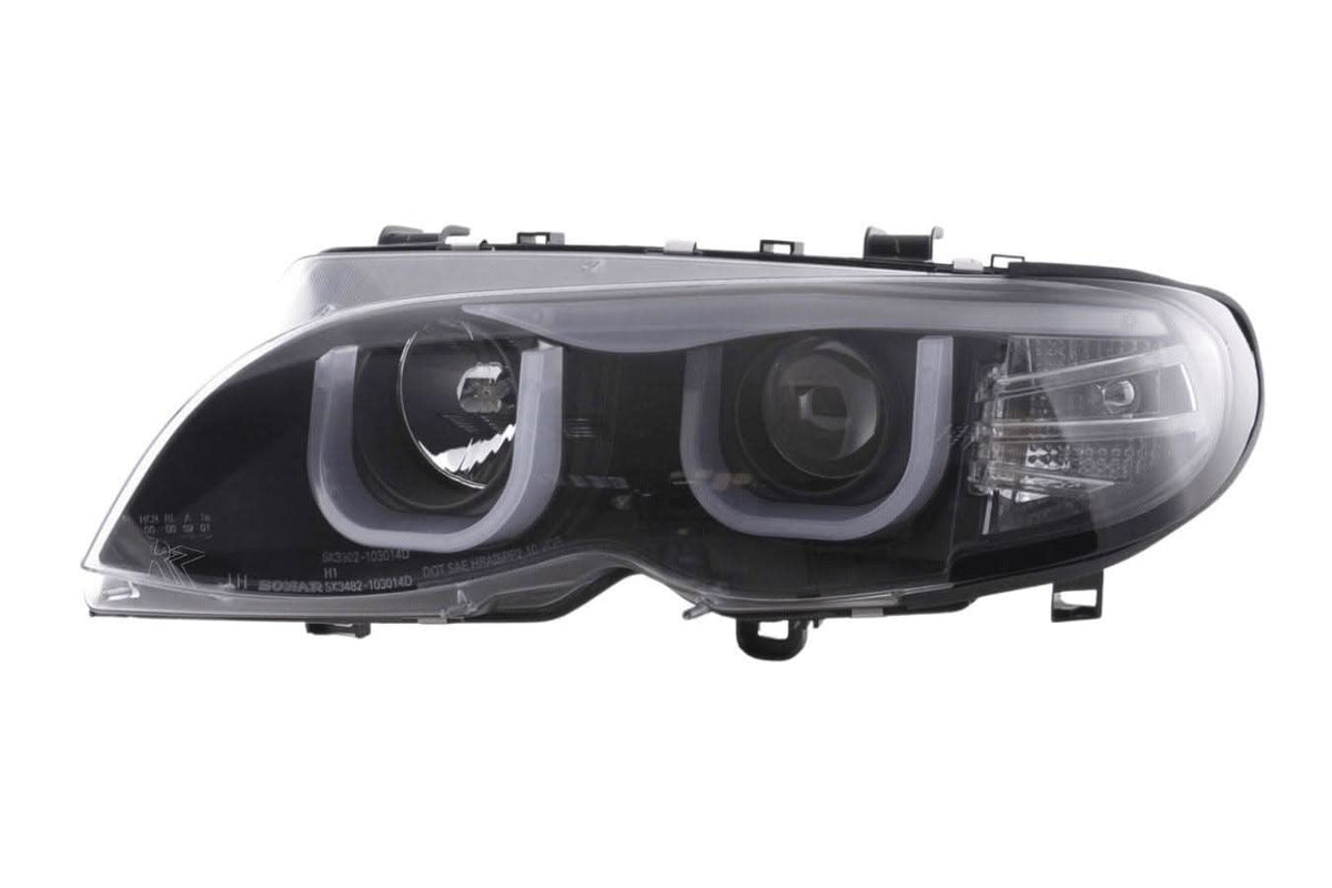 BMW 3-series E46 Sedan/Touring Black "U Eye"  Headlights (2002-2005)