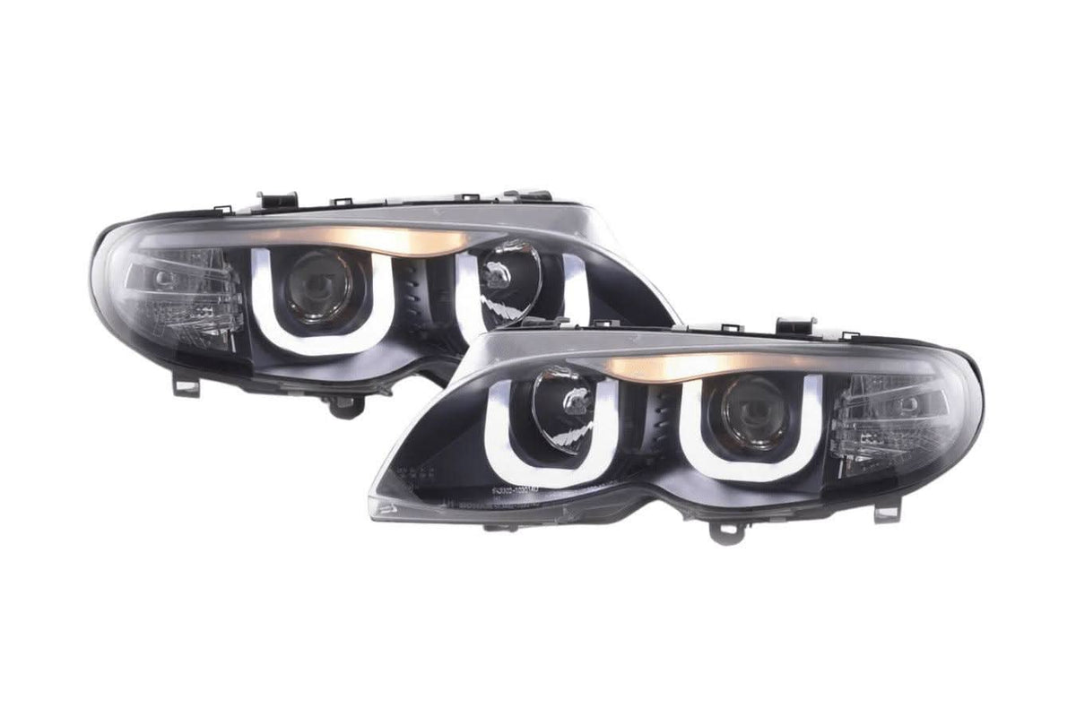 BMW 3-series E46 Sedan/Touring Black "U Eye"  Headlights (2002-2005)