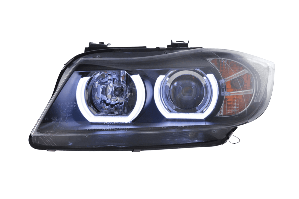 BMW 3 Series E90 /E91 Black LED U BAR Headlights (2005 - 2012)