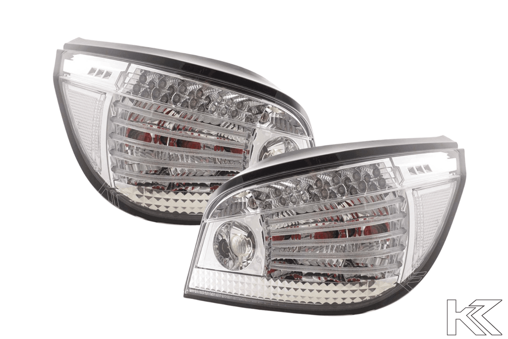 BMW 5-series E60 Sedan Chrome Clear LED Taillights Set (2007-2009)