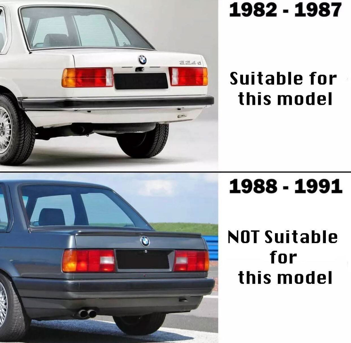 BMW E30 Series 3 Pre-Facelift Clear and Smoke Led Tailights (1982 - 1987)