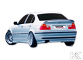 BMW E46 Sedan Rieger Rear Skirt Extension V1 (1998-2001)