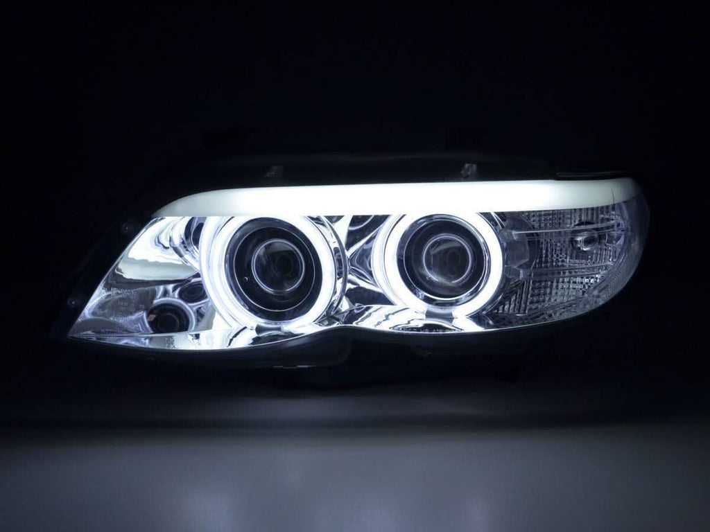 BMW X5 E53 CCFL Chrome Angel Eyes LED Headlights (2003-2006)