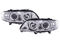 BMW X5 E53 Chrome Angel Eyes LED Headlight Set (1998-2002)