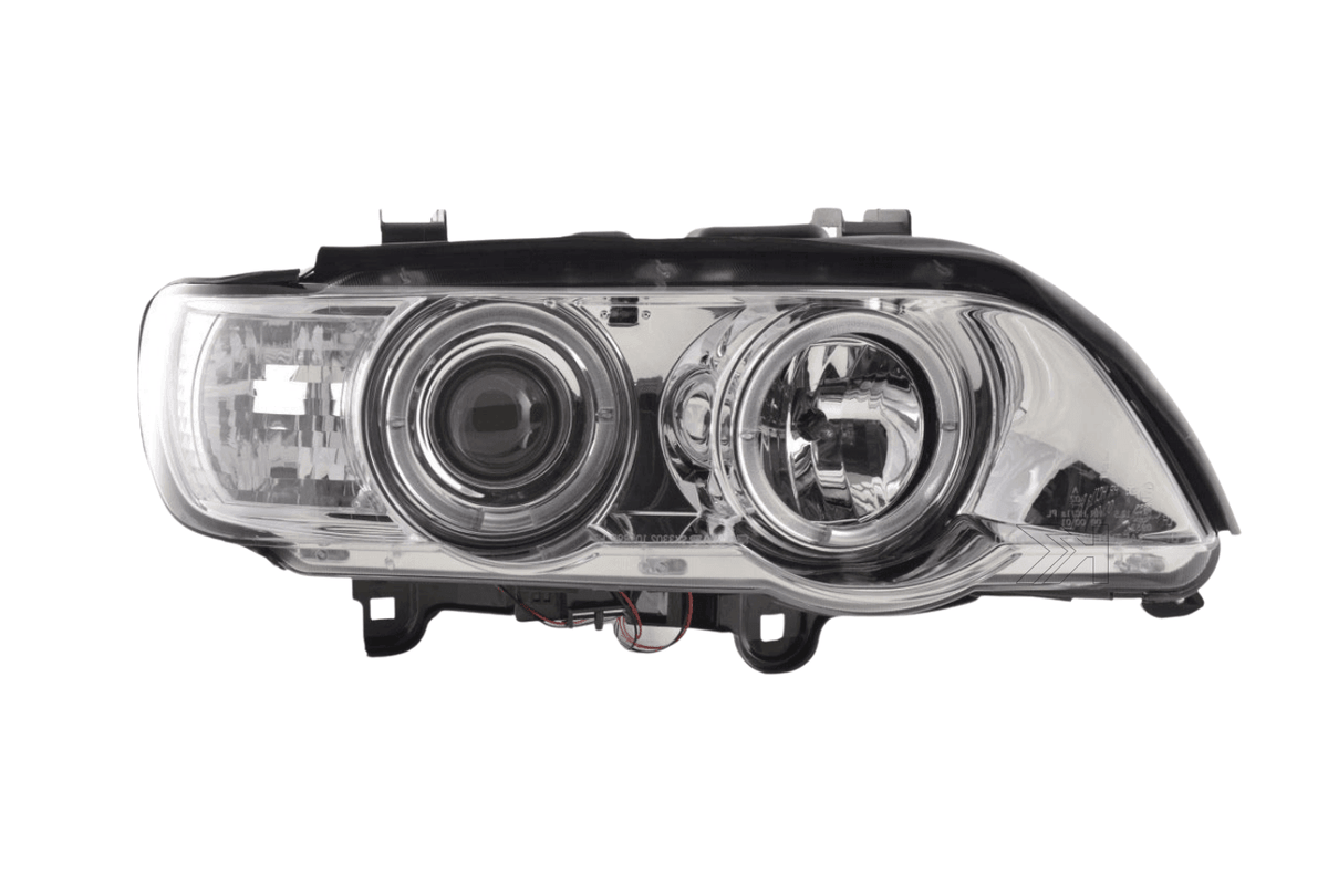 BMW X5 E53 Chrome Angel Eyes LED Headlight Set (1998-2002)