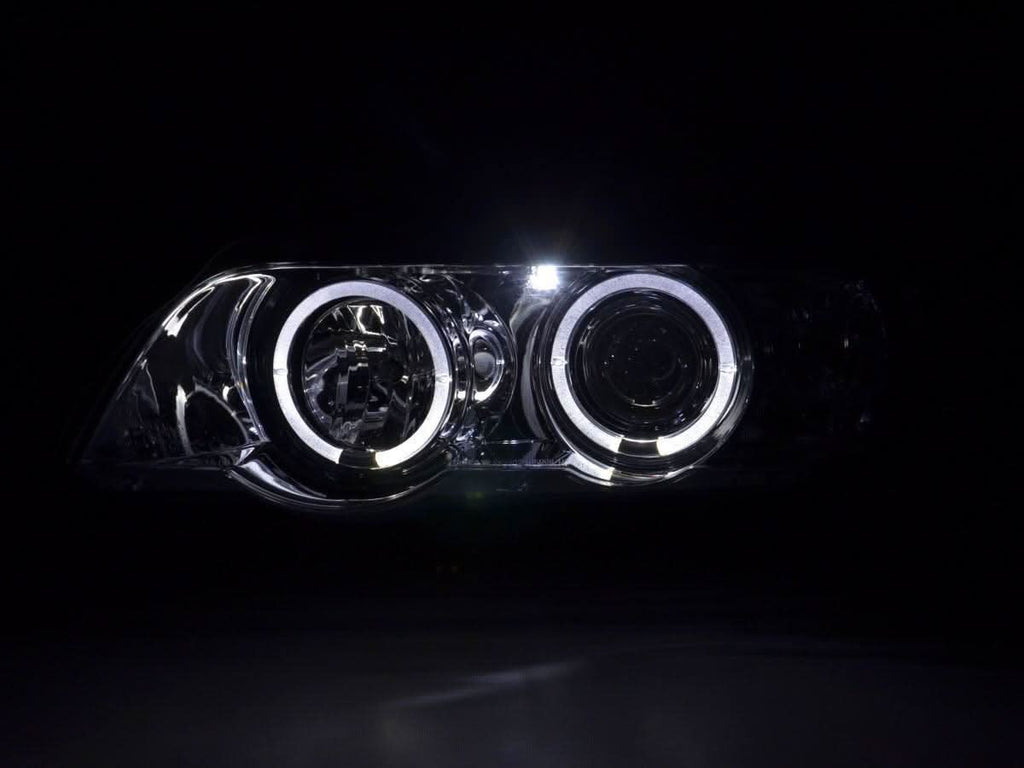 BMW X5 E53 Chrome Angel Eyes LED Headlight Set (1998-2002)