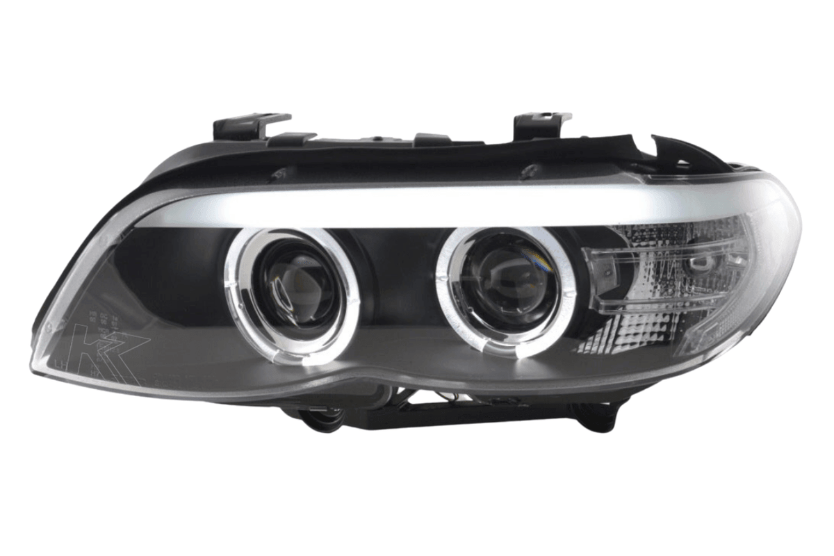 BMW X5 E53 Xenon Black Angel Eye LED Headlights (2003-2006)
