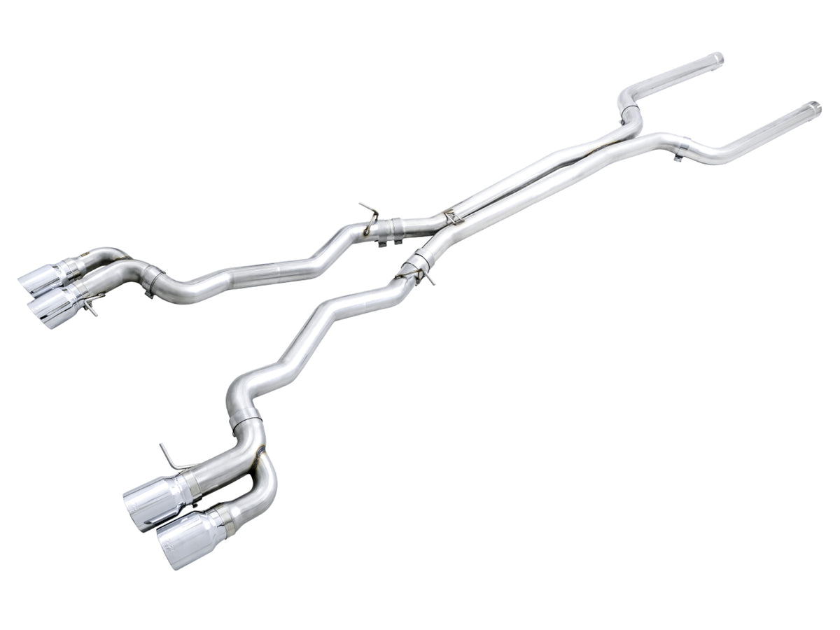 AWE Track Edition Catback Exhaust for BMW F90 M5 - 4" Chrome Silver Tips