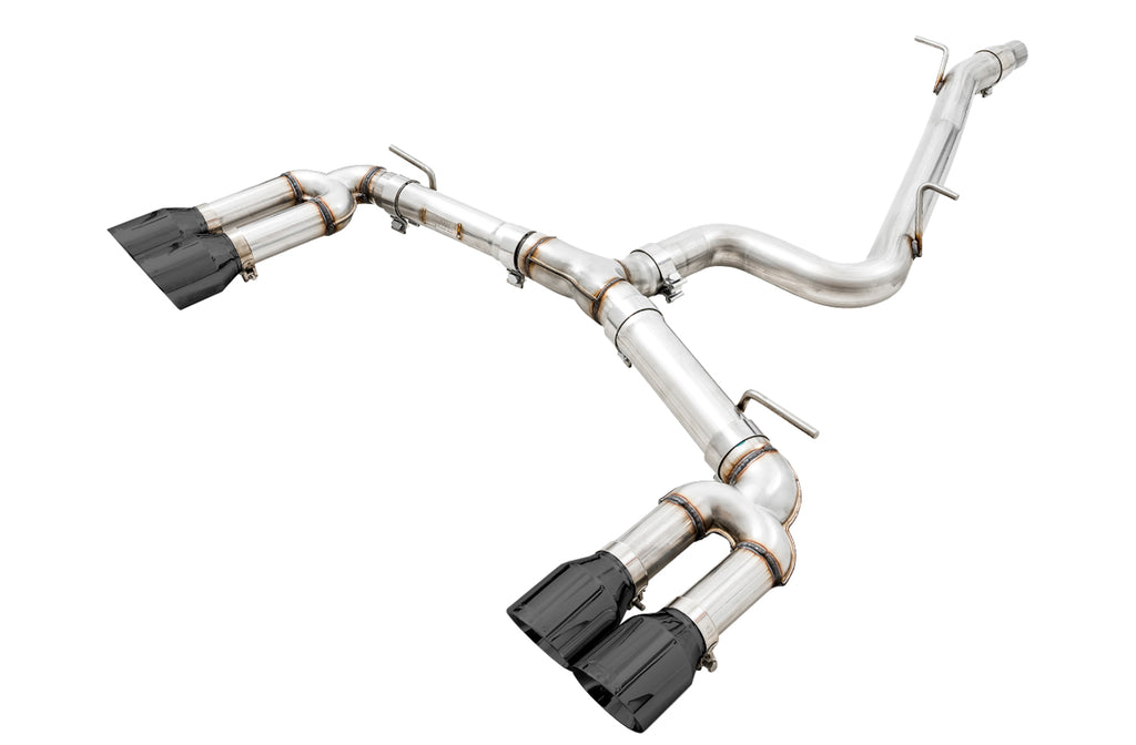 AWE Track Edition Exhaust for Audi 8V S3 - 4" Diamond Black Tips