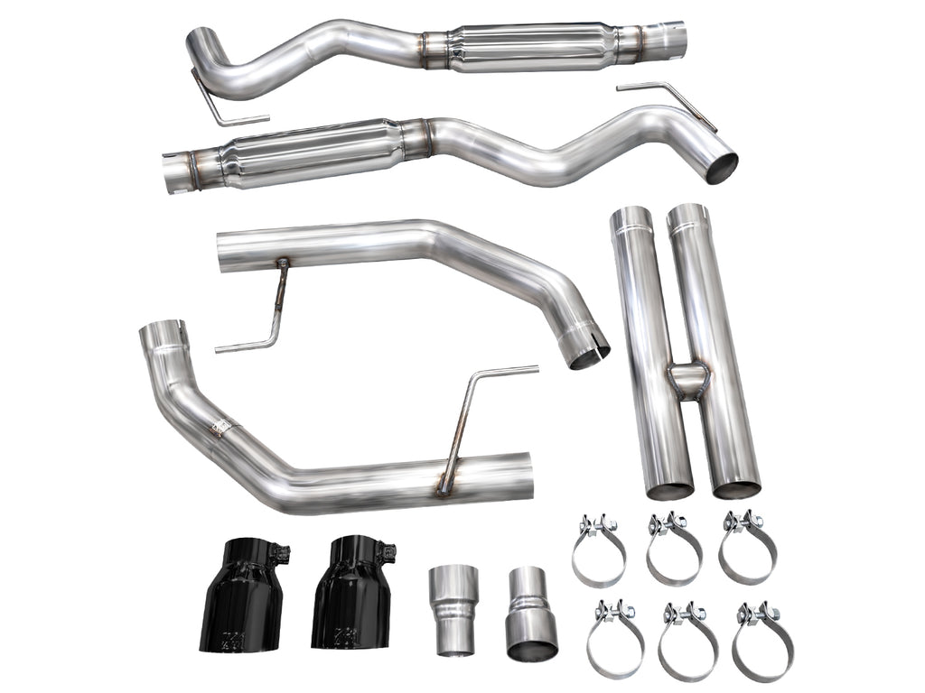 AWE Track Edition Exhaust for S650 Ford Mustang GT Fastback - Dual Diamond Black Tips