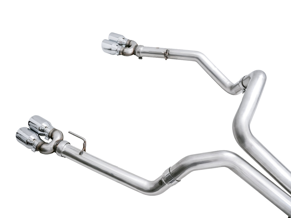 AWE 0FG Catback Exhaust for 4th Gen Silverado/Sierra 1500 6.2L (with bumper cutouts) - 4" Chrome Silver Tips
