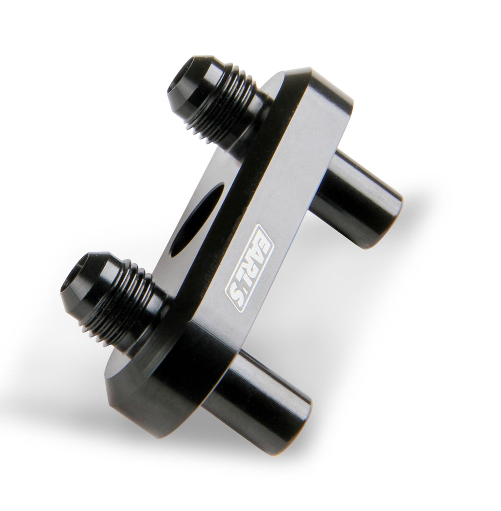 Fits GM 6L80E, 6L90E, and 8L90E Transmissions, -6 AN Male Flares, Black Anodized Finish