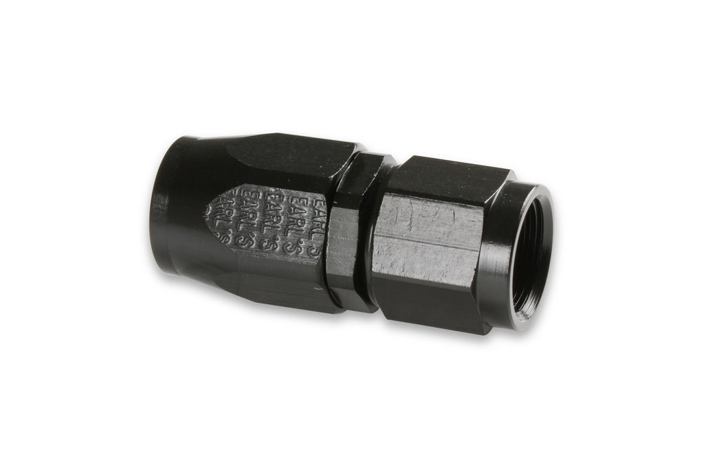 Earls Straight Swivel-Seal® Hose End AN -12 - Black