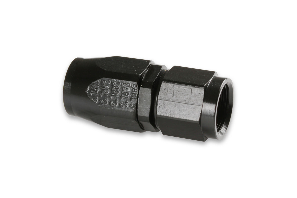 Earls Straight Swivel-Seal® Hose End AN -12 - Black